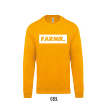 Load image into Gallery viewer, FARMR. Kids sweater met groot wit block logo
