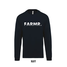 Load image into Gallery viewer, FARMR. Kids sweater with white fade logo
