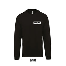 Load image into Gallery viewer, FARMR. Kids sweater met klein wit block logo
