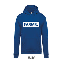 Afbeelding in Gallery-weergave laden, FARMR. Kids hoodie met groot wit block logo
