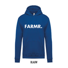 Load image into Gallery viewer, FARMR. Kids hoodie met grote witte volle letters
