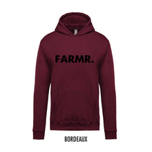 Afbeelding in Gallery-weergave laden, FARMR. Kids hoodie met grote zwarte volle letters
