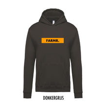 Afbeelding in Gallery-weergave laden, FARMR. Kids hoodie met geel block logo
