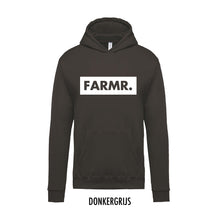 Afbeelding in Gallery-weergave laden, FARMR. Kids hoodie met groot wit block logo
