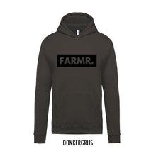 Load image into Gallery viewer, FARMR. Kids hoodie met groot zwart block logo
