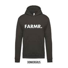 Afbeelding in Gallery-weergave laden, FARMR. Kids hoodie met grote witte volle letters
