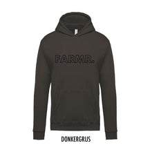 Afbeelding in Gallery-weergave laden, FARMR. Kids hoodie met grote zwarte open letters
