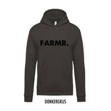 Afbeelding in Gallery-weergave laden, FARMR. Kids hoodie met grote zwarte volle letters
