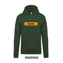 Afbeelding in Gallery-weergave laden, FARMR. Kids hoodie met geel block logo
