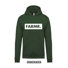 Afbeelding in Gallery-weergave laden, FARMR. Kids hoodie met groot wit block logo
