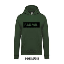 Load image into Gallery viewer, FARMR. Kids hoodie met groot zwart block logo
