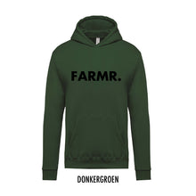 Load image into Gallery viewer, FARMR. Kids hoodie met grote zwarte volle letters
