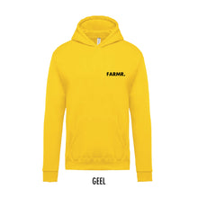 Load image into Gallery viewer, FARMR. Kids hoodie met kleine zwarte volle letters
