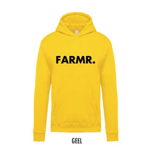 Load image into Gallery viewer, FARMR. Kids hoodie met grote zwarte volle letters
