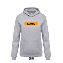 Afbeelding in Gallery-weergave laden, FARMR. Kids hoodie met geel block logo
