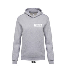 Afbeelding in Gallery-weergave laden, FARMR. Kids hoodie met klein wit block logo
