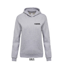 Afbeelding in Gallery-weergave laden, FARMR. Kids hoodie met kleine zwarte volle letters
