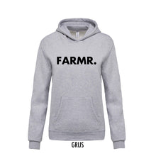 Afbeelding in Gallery-weergave laden, FARMR. Kids hoodie met grote zwarte volle letters
