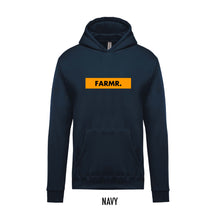 Afbeelding in Gallery-weergave laden, FARMR. Kids hoodie met geel block logo
