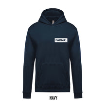 Afbeelding in Gallery-weergave laden, FARMR. Kids hoodie met klein wit block logo
