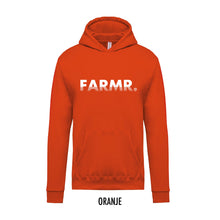 Afbeelding in Gallery-weergave laden, FARMR. Kids hoodie met wit fade logo
