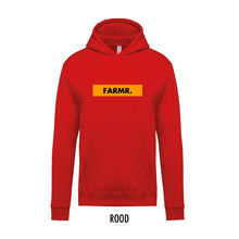 Afbeelding in Gallery-weergave laden, FARMR. Kids hoodie met geel block logo
