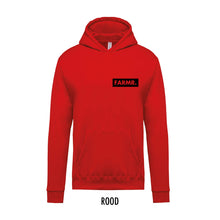 Afbeelding in Gallery-weergave laden, FARMR. Kids hoodie met klein zwart block logo
