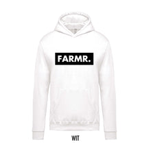 Afbeelding in Gallery-weergave laden, FARMR. Kids hoodie met groot zwart block logo
