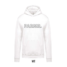 Load image into Gallery viewer, FARMR. Kids hoodie met grote zwarte open letters
