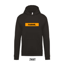 Afbeelding in Gallery-weergave laden, FARMR. Kids hoodie met geel block logo
