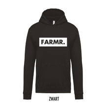 Afbeelding in Gallery-weergave laden, FARMR. Kids hoodie met groot wit block logo
