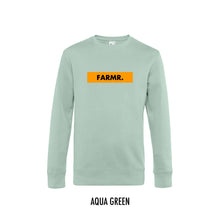 Load image into Gallery viewer, FARMR. Pastel Sweater met geel block logo
