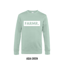 Load image into Gallery viewer, FARMR. Pastel Sweater met groot wit block logo
