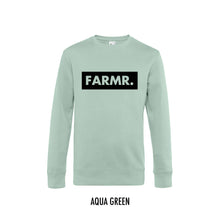 Load image into Gallery viewer, FARMR. Pastel Sweater met groot zwart block logo
