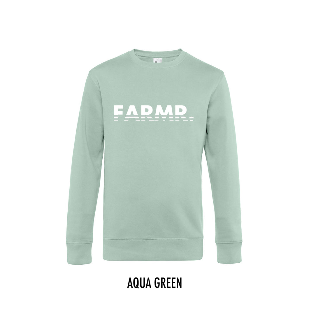 FARMR. Pastel Sweater met wit fade logo