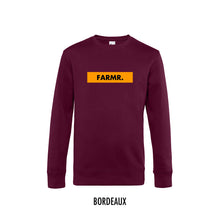 Afbeelding in Gallery-weergave laden, FARMR. Basic Sweater met geel block logo
