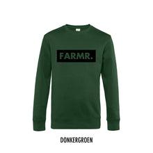 Load image into Gallery viewer, FARMR. Basic Sweater met groot zwart block logo
