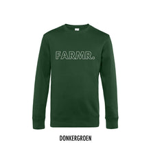 Load image into Gallery viewer, FARMR. Basic Sweater met grote witte open letters
