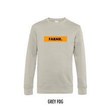 Afbeelding in Gallery-weergave laden, FARMR. Pastel Sweater met geel block logo
