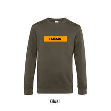 Afbeelding in Gallery-weergave laden, FARMR. Basic Sweater met geel block logo
