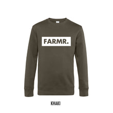 Afbeelding in Gallery-weergave laden, FARMR. Basic Sweater met groot wit block logo
