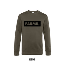 Load image into Gallery viewer, FARMR. Basic Sweater met groot zwart block logo
