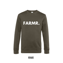 Load image into Gallery viewer, FARMR. Basic Sweater met grote witte volle letters
