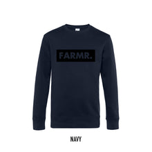 Load image into Gallery viewer, FARMR. Basic Sweater met groot zwart block logo
