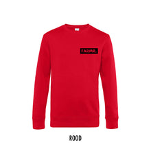 Load image into Gallery viewer, FARMR. Basic Sweater met klein zwart block logo
