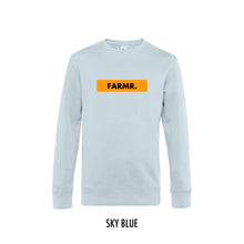 Load image into Gallery viewer, FARMR. Pastel Sweater met geel block logo
