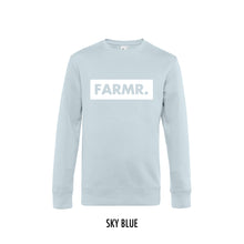 Load image into Gallery viewer, FARMR. Pastel Sweater met groot wit block logo
