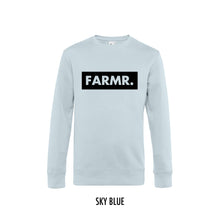 Load image into Gallery viewer, FARMR. Pastel Sweater met groot zwart block logo
