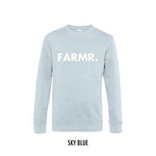 Load image into Gallery viewer, FARMR. Pastel Sweater met grote witte volle letters
