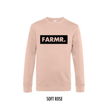 Load image into Gallery viewer, FARMR. Pastel Sweater met groot zwart block logo
